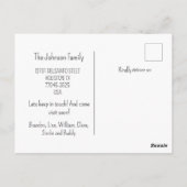 We hebben leuke en grappige aankondiging verplaats briefkaart (Achterkant)