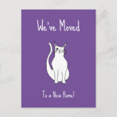 We hebben leuke knipogen kat trendy Paarse verplaa Aankondigingskaart (Voorkant)