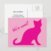 We hebben leuke roze kat design briefkaarten verpl (Voorkant / Achterkant)