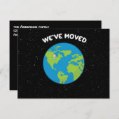 We hebben Locatie Pin Planet Earth verplaatst Briefkaart (Voorkant / Achterkant)