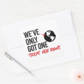 We hebben maar één aarde vierkante sticker (Envelop)