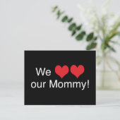 We hebben mama hart briefkaart (Staand voorkant)