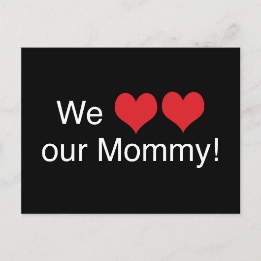 We hebben mama hart briefkaart (Voorkant)