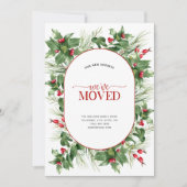 We hebben Matig Holly Berry Moving Announcement ve Feestdagenkaart (Voorkant)