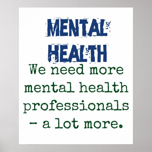 We hebben meer geestelijke gezondheidswerkers nodi poster (Voorkant)