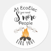 We hebben meer werknemers nodig zoals jullie kerst ronde sticker (Voorkant)