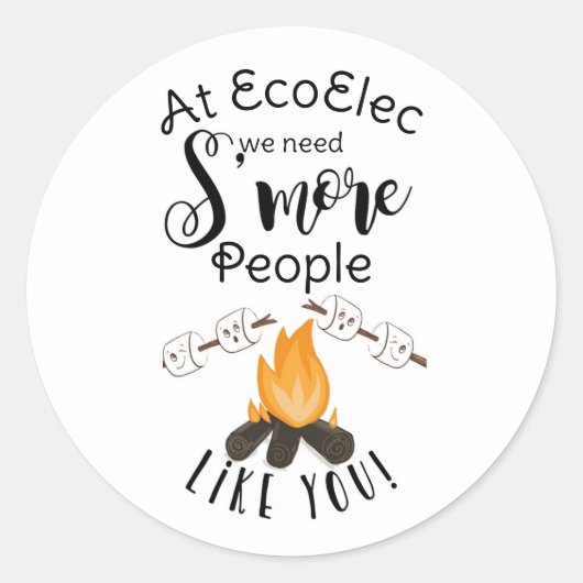 We hebben meer werknemers nodig zoals jullie kerst ronde sticker (Voorkant)