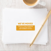 We hebben Mellow Yellow White New Address verplaat Etiket (Insitu)