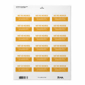We hebben Mellow Yellow White New Address verplaat Etiket (Full Sheet)