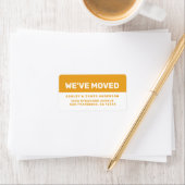 We hebben Mellow Yellow White New Address verplaat Etiket (Insitu)
