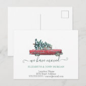 We hebben met de achterste ruggengraat kerstmis aankondigingskaart (Voorkant / Achterkant)