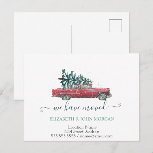 We hebben met de achterste ruggengraat kerstmis aankondigingskaart (Voorkant / Achterkant)