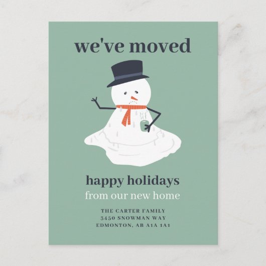 We hebben met Kerstmis Snowman Holiday Funny Cute  Briefkaart (Voorkant)