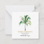 We hebben met Palm Tree-Feestdagen rond de kerst Notitiekaartje (Voorkant)