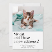 We hebben mijn Cat I New Address Pet Photo Moving Aankondiging (Voorkant)