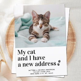 We hebben mijn Cat I New Address Pet Photo Moving Aankondiging