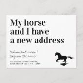 We hebben mijn paard verplaatst en ik Equestrian M Aankondigingskaart (Voorkant)