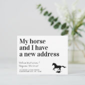 We hebben mijn paard verplaatst en ik Equestrian M Aankondigingskaart (Staand voorkant)