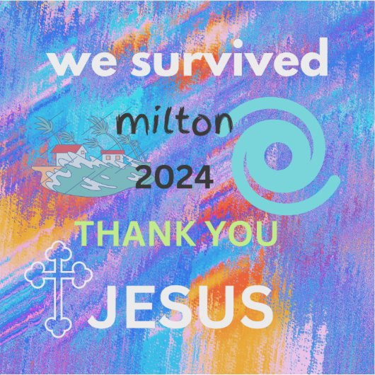 We hebben Milton 2024 overleefd Sticker (Voorkant)