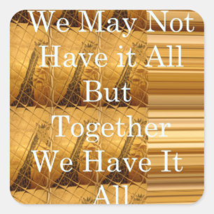 We hebben misschien niet alle Giraffe Safari Hakun Vierkante Sticker