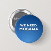 WE HEBBEN MOBAMA-BUTTON NODIG RONDE BUTTON 5,7 CM (Voorkant /achterkant)