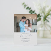 We hebben Modern Couple Photo Moving Aankondigingskaart (Staand voorkant)