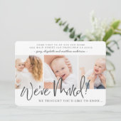 We hebben Modern Foto New Home verplaatst Aankondiging (Staand voorkant)