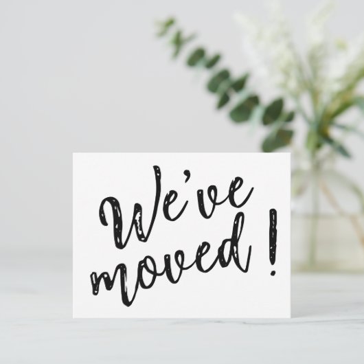 We hebben modern handgeschreven script verplaatst briefkaart (Staand voorkant)