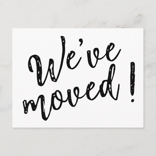 We hebben modern handgeschreven script verplaatst briefkaart (Voorkant)