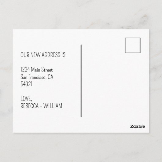 We hebben modern handgeschreven script verplaatst briefkaart (Achterkant)