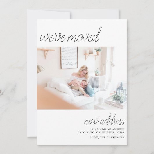 We hebben moderne, eenvoudige tekst verplaatst kaart (Voorkant)