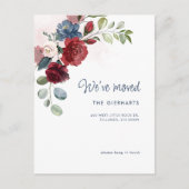 We hebben moderne elegante chique bloemen verhuisd aankondigingskaart (Voorkant)