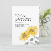 We hebben Moderne Zonnebloem verplaatst Aankondiging (Staand voorkant)