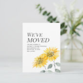 We hebben Moderne Zonnebloem verplaatst Aankondigingskaart (Staand voorkant)