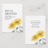 We hebben Moderne Zonnebloem verplaatst Notitiekaartje (Voorkant / Achterkant)