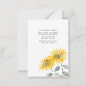 We hebben Moderne Zonnebloem verplaatst Notitiekaartje (Achterkant)