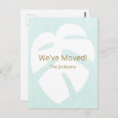 We hebben Monstera Tropical Leaf verplaatst Briefkaart (Voorkant / Achterkant)