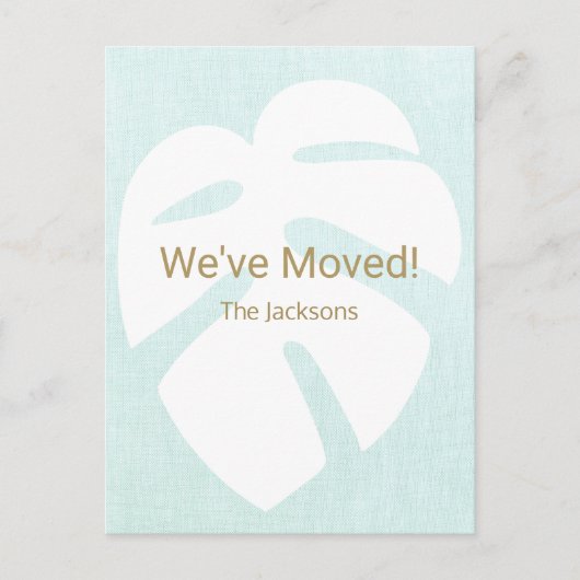 We hebben Monstera Tropical Leaf verplaatst Briefkaart (Voorkant)