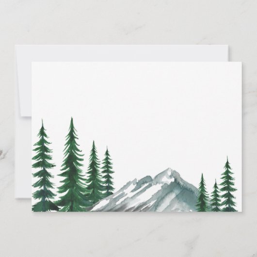 We hebben Mountain Forest Photo Moving Aankondiging (Achterkant)