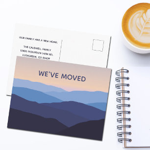 We hebben Mountain Sunrise Change of Address verpl Briefkaart