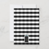 We hebben 'Moving Announcement Black Gingham' verp Kaart (Achterkant)