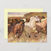 We hebben Moving Moved Horses Mustangs in beweging Aankondiging (Voorkant / Achterkant)