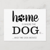 We hebben naar huis gereden waar de hond naar huis aankondigingskaart (Voorkant)