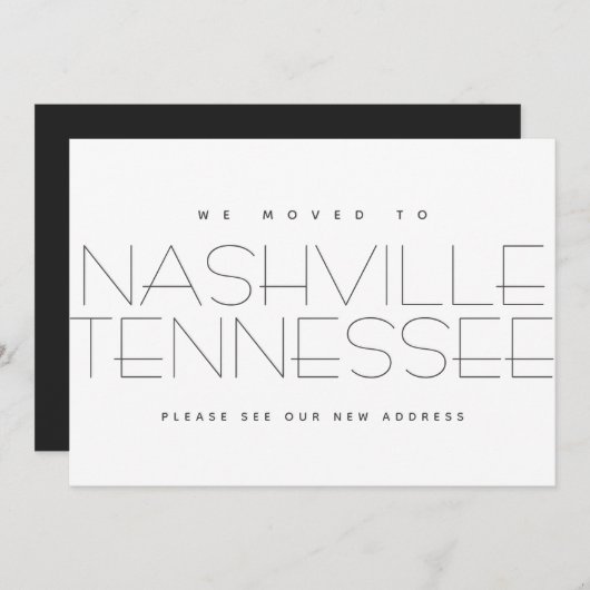 We hebben Nashville Tennessee Modern New Home verp Aankondiging (Voorkant / Achterkant)