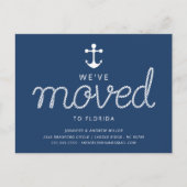We hebben Nautical Anchor Moving Announcement verp Aankondigingskaart (Voorkant)