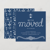 We hebben Nautical Anchor Moving Announcement verp Kaart (Voorkant / Achterkant)