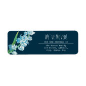 We hebben Navy Blue Flower Return-adreslabel verpl Etiket (Voorkant)