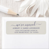We hebben Navy Blue Grey New Address Label verplaa (Insitu)