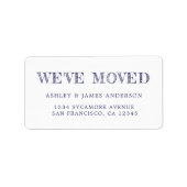 We hebben Navy Blue White Nieuw adreslabel verplaa Etiket (Voorkant)