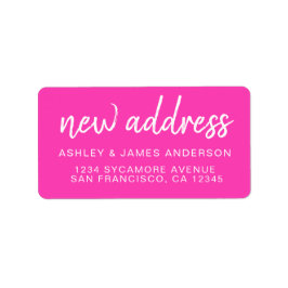 We hebben Neon Pink New Address Label verplaatst